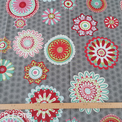Zasłona dekoracyjna Mandala kwiat -130x245 cm
