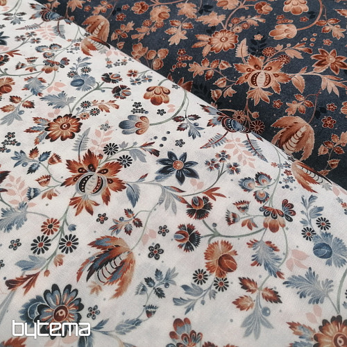 Tkanina bawełniana VARANASI KALAMKARI biała