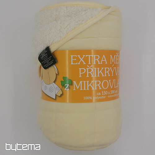 Kocyk z mikrofibry EXTRA SOFT SHEEP kremowy ścieg