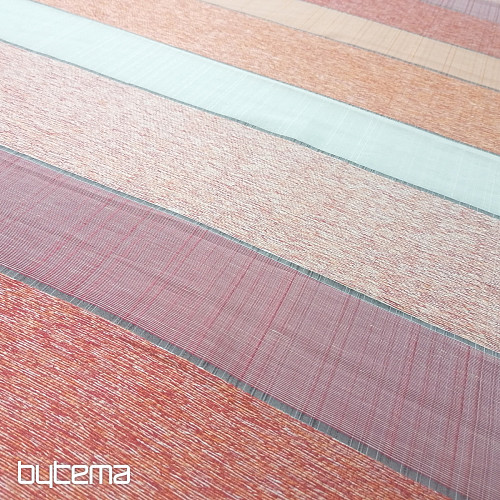 Tkanina dekoracyjna STRIPES pomarańczowo-czerwone