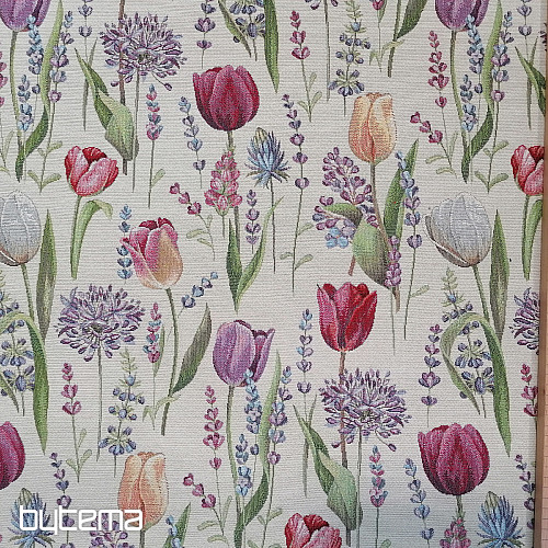 Tkanina gobelinowa TULIPANY - WIOSNA