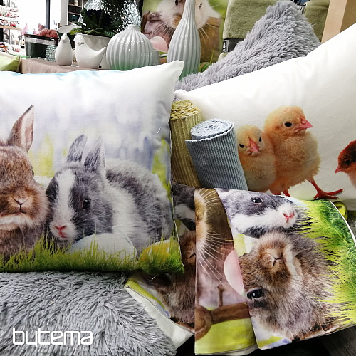 Ozdobna okładka wielkanocna DWA KRÓLIKI