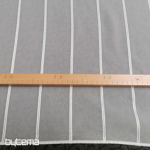 Biała firana welonowa w paski 265 cm