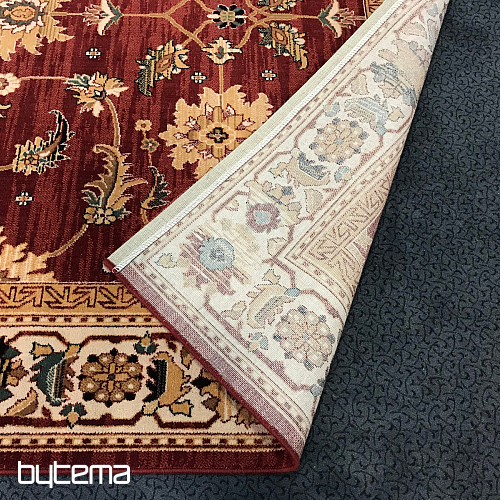 Luksusowy dywan wełniany PRAGA czerwono-beżowy