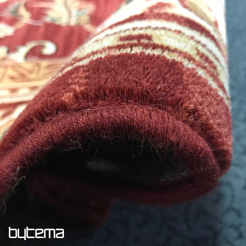 Luksusowy dywan wełniany PRAGA czerwono-beżowy