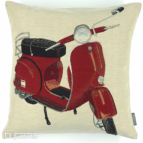 Poszewka na poduszkę z nadrukiem RED SCOOTER VESPA