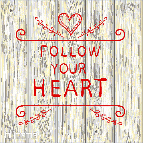 Poszewka na poduszkę z gobelinem FOLLOW YOUR HEART
