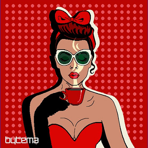 KOMIKS WOMAN I Gobelinowa poszewka na poduszkę