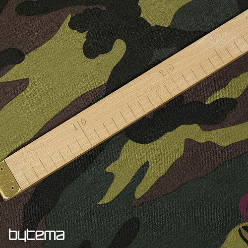 Tkanina dekoracyjna CAMUFLAJE zielona