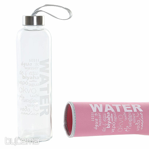Butelka szklana z pokrywką neoprenową 600 ml