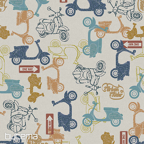 Dekoracyjne tkaniny skutery Druk cyfrowy VESPA