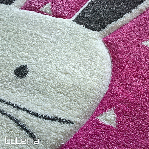 Okrągły dywan dziecięcy PASTEL Bunny różowy
