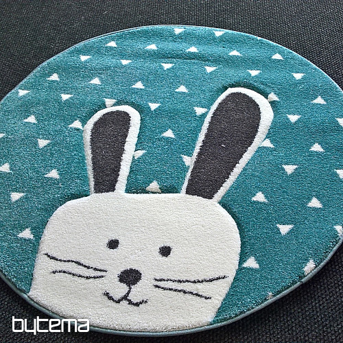 Dywan dziecięcy PASTEL Bunny turkusowy